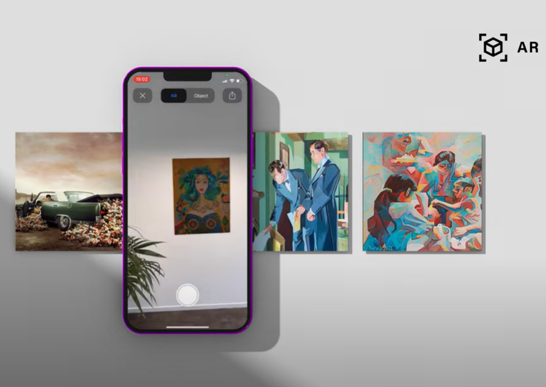 Before you buy art, does the artwork fit your interior? Discover it with the AR tool from Online Gallery.