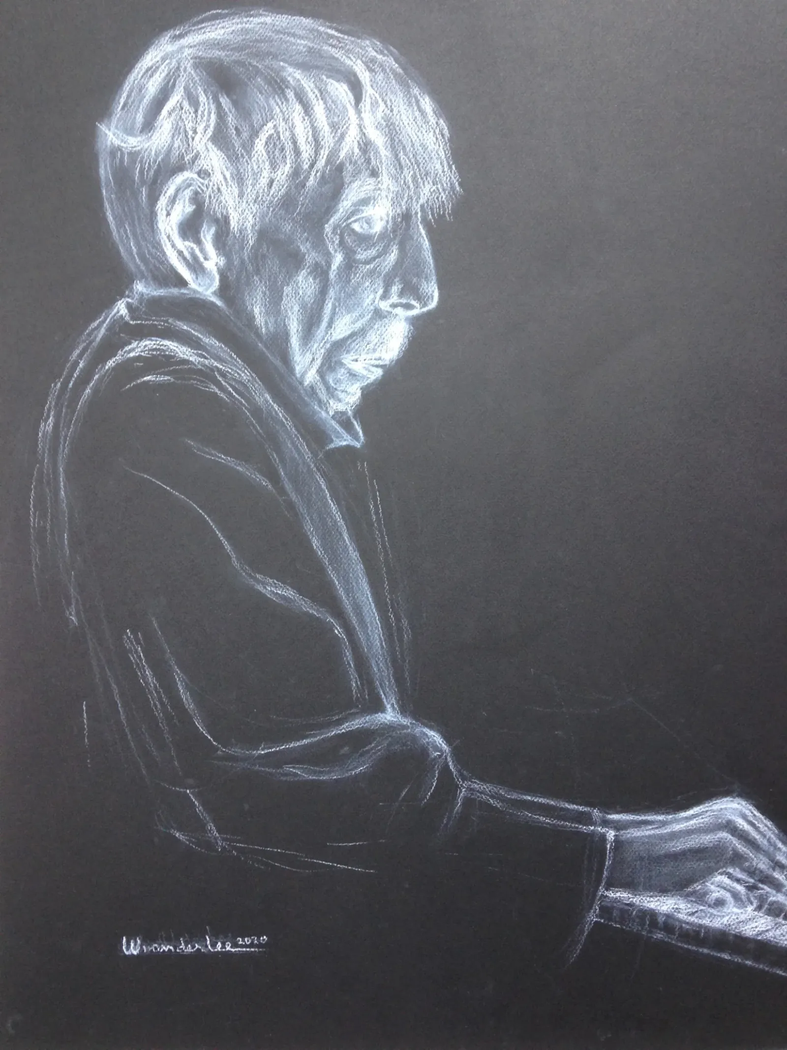 Elbert de Leeuw — Wilma van der Lee, pastelkrijt op pastelpapier