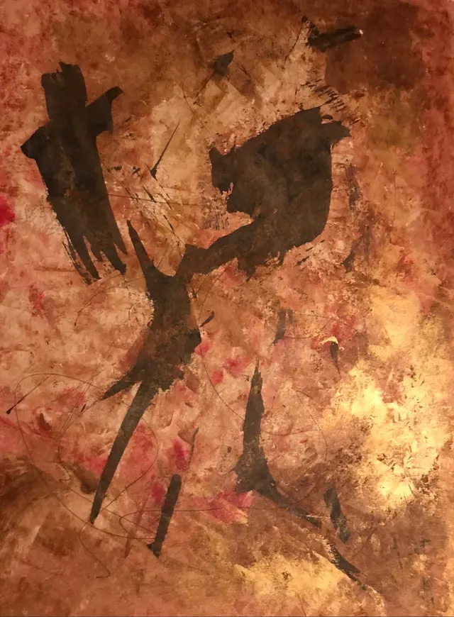 Oil & Coldwax on paper