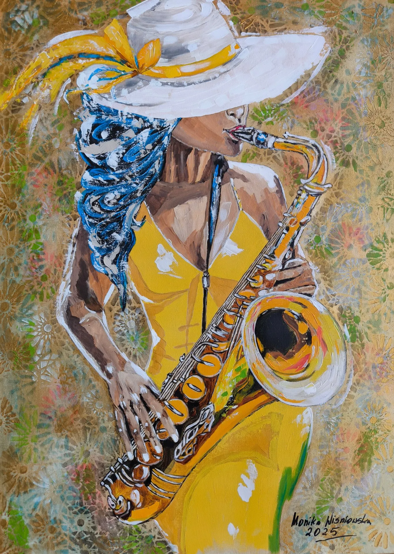 "Saxofon" · 2025 · 50×70 cm