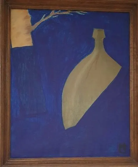 Het weggelaten donkerblauw