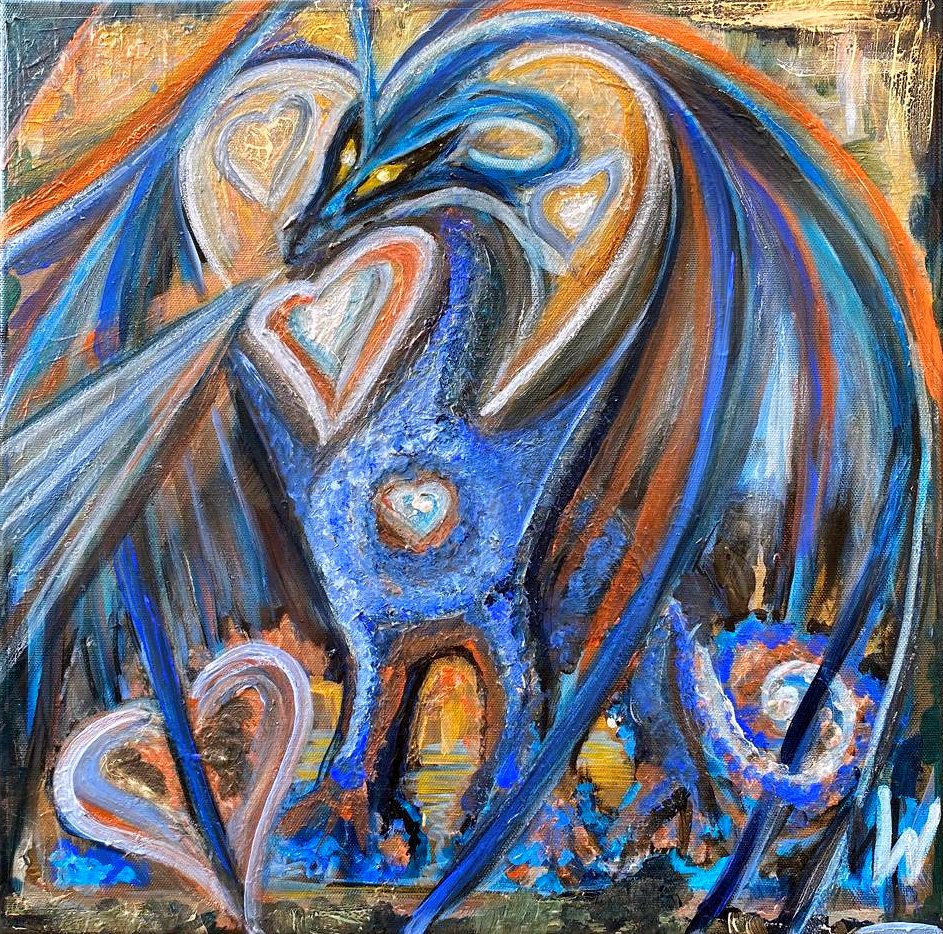 Heart Dragon (framed)