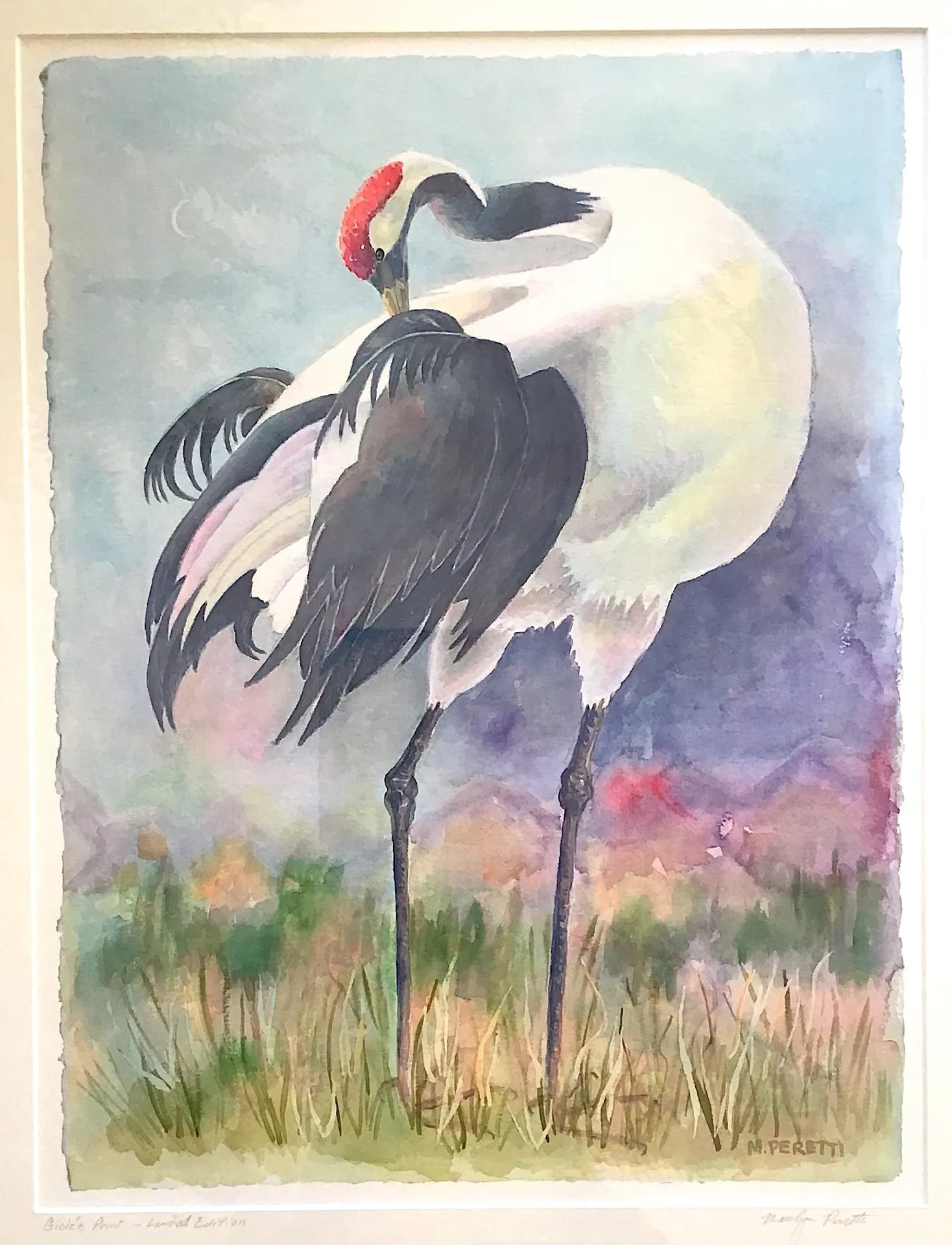 Red-crowned Crane of Hokkaido · 2004 · 53.3×66 cm