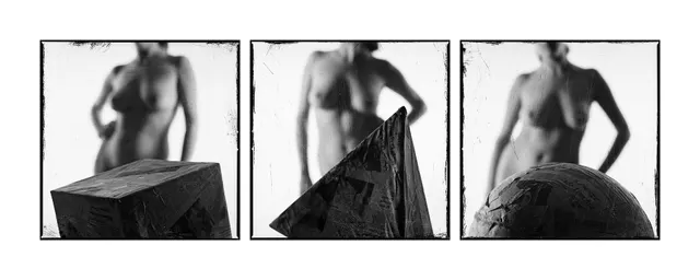 Triptyque Géométrie #2 Blanc
