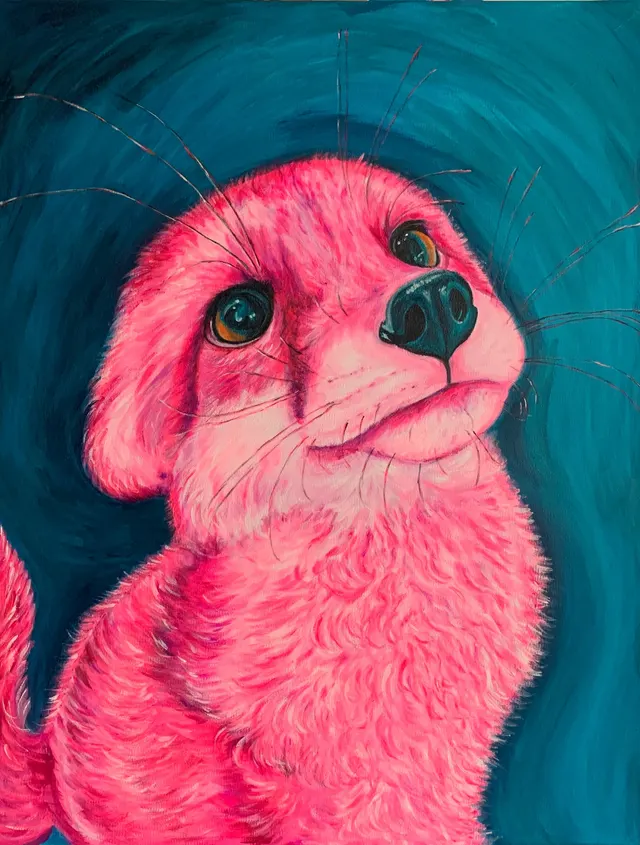 pink baby fox