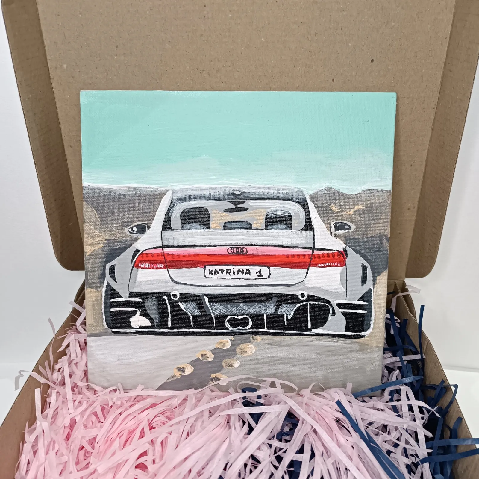 Audi car gray — Katwrina Golban, acrylic — 2