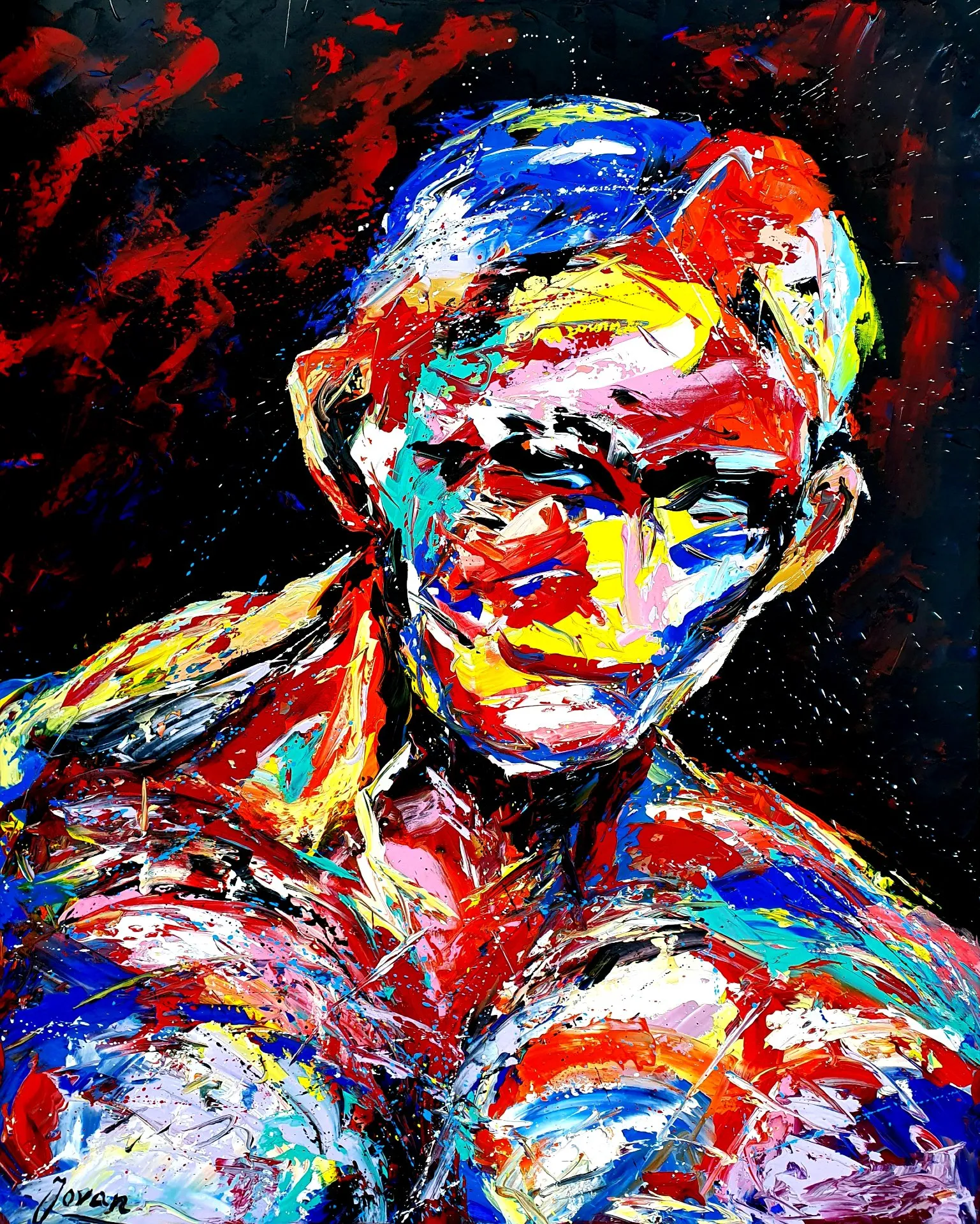 Voyeur . The secret life of a bodybuilder · 2024 · 80×100 cm