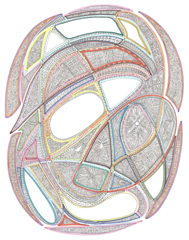 Holes 2019 A3 Rotring drawing Giclée  Artprint