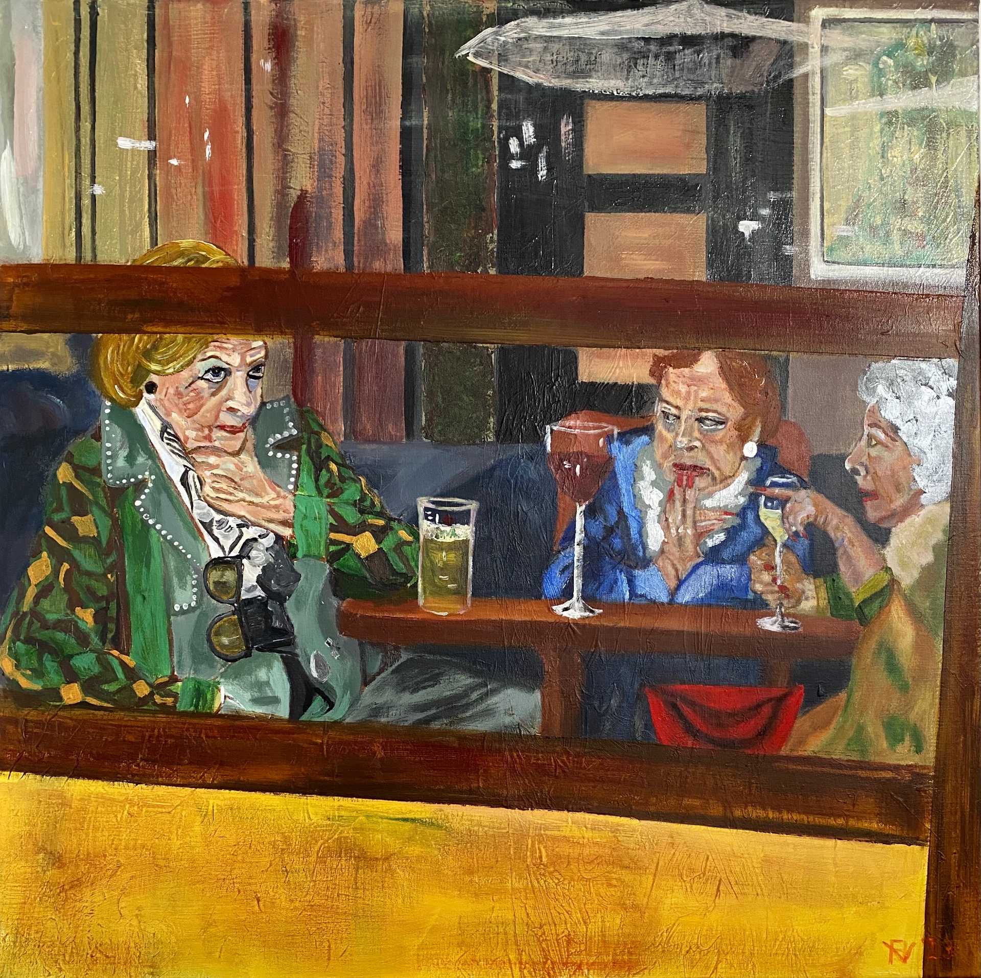 3 dames in de bar in Bilbao