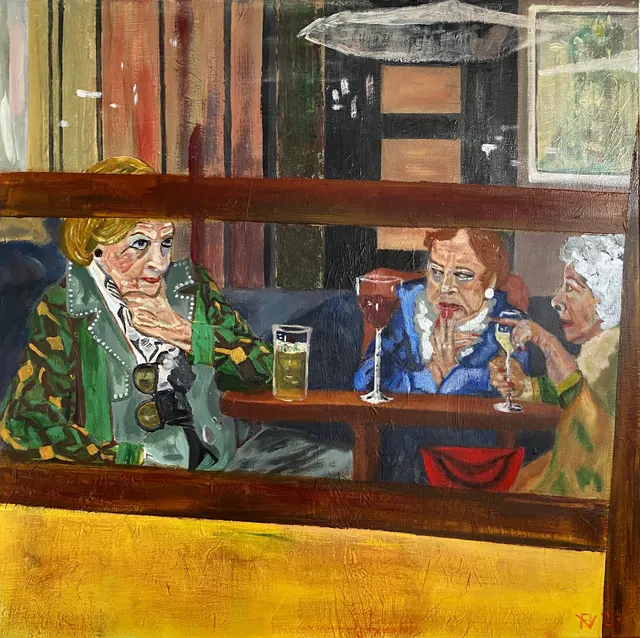 3 dames in de bar in Bilbao