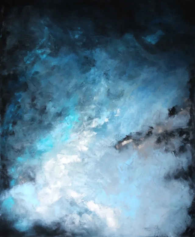 Navy Blue and Silver III