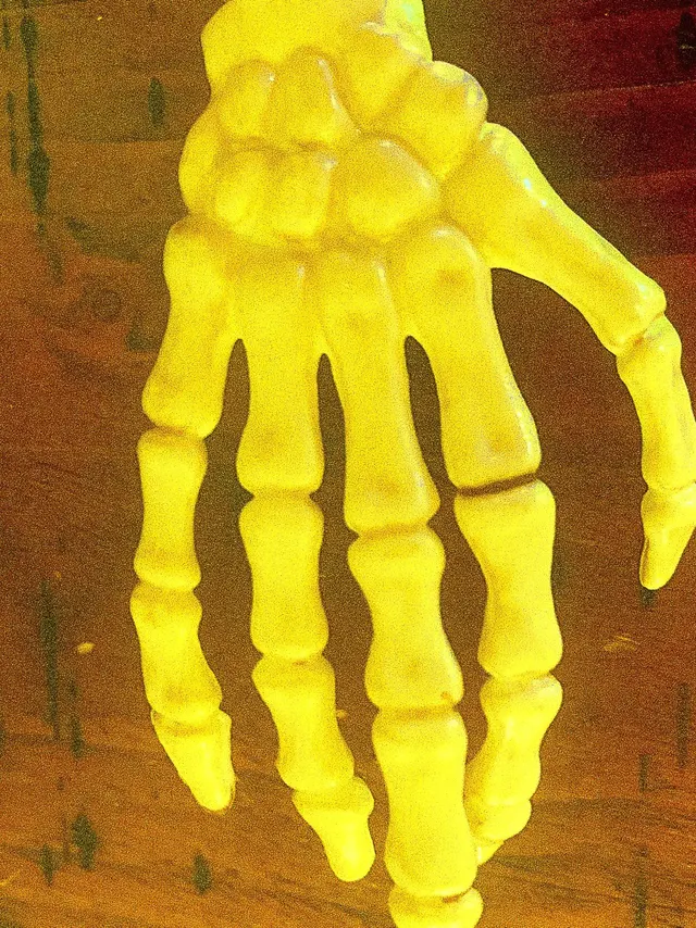 The hand of a skeleton