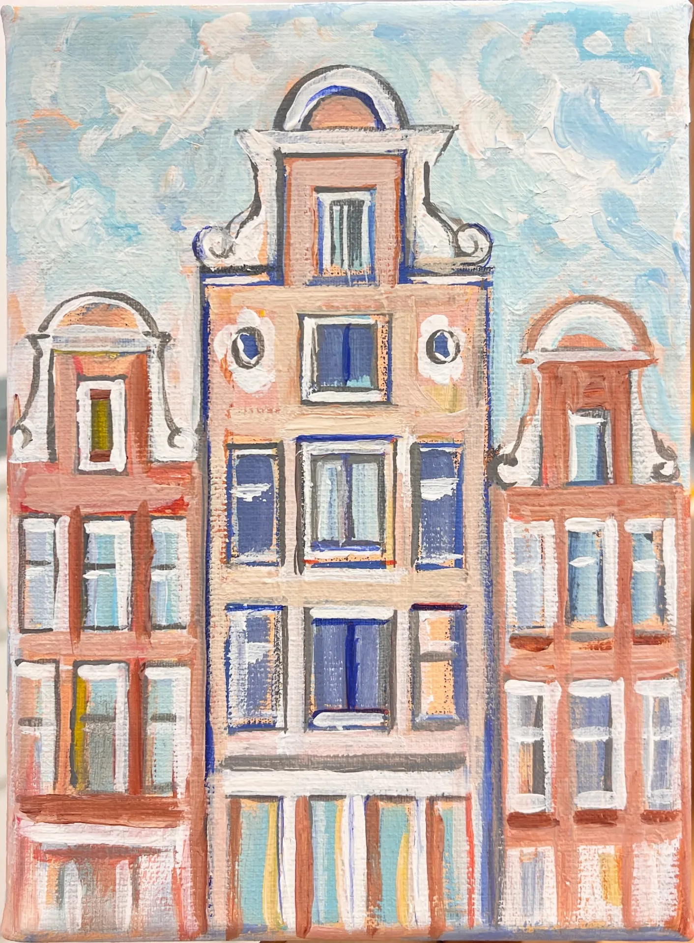 Amsterdam canal houses · 2024 · 18×13 cm