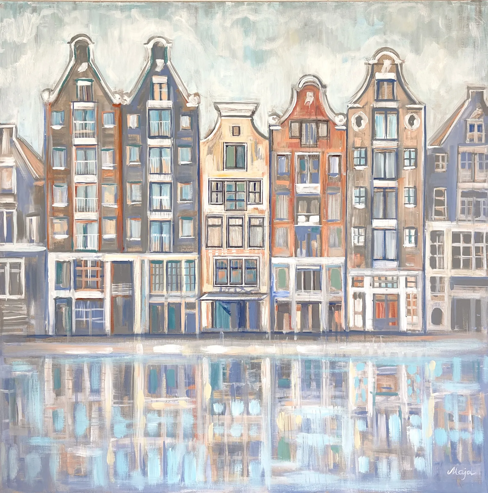 Amsterdam reflections 1 · 2025 · 80×80 cm