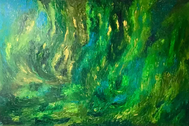 Whispers of Nature: A Vibrant Green Landscape