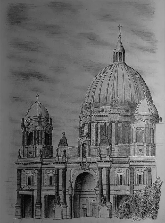 Berlin Cathedral, pencil