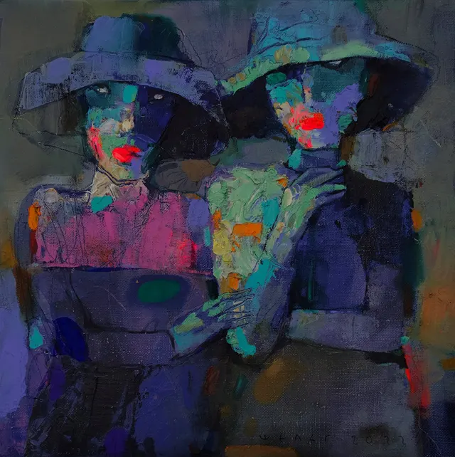 TWO GIRLFRIENDS IN BLUE