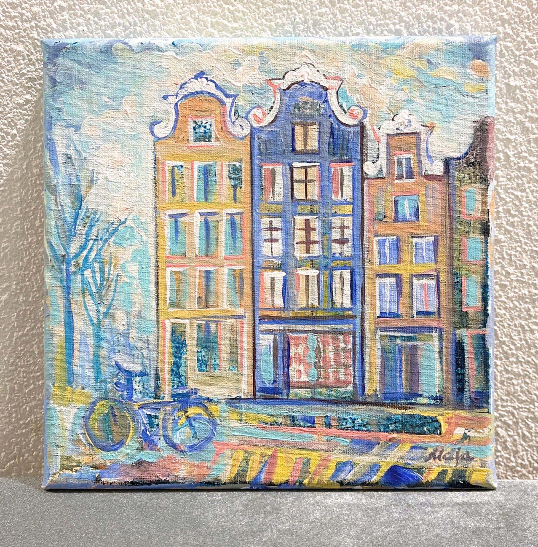 Amsterdam canal houses view
