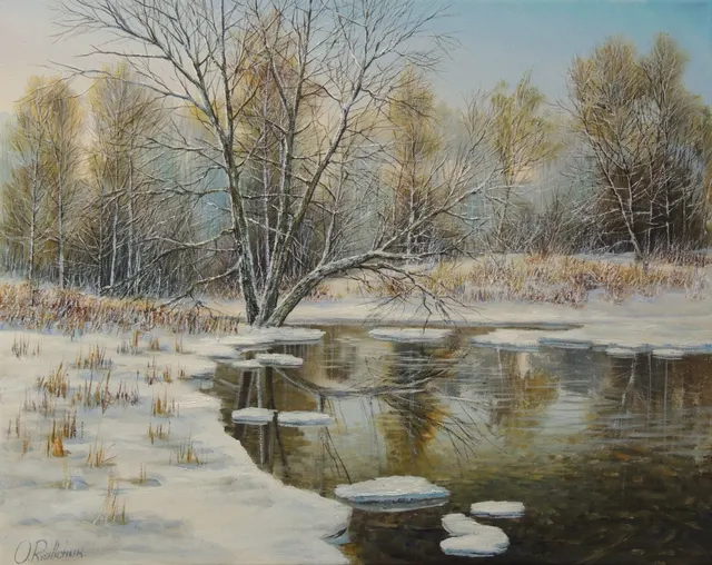 Floating Ice: Winter's Serenity