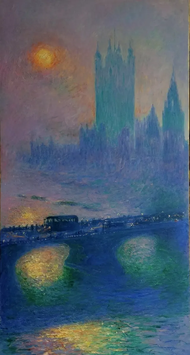 London, view on the Westminster Bridge en House of Parliament