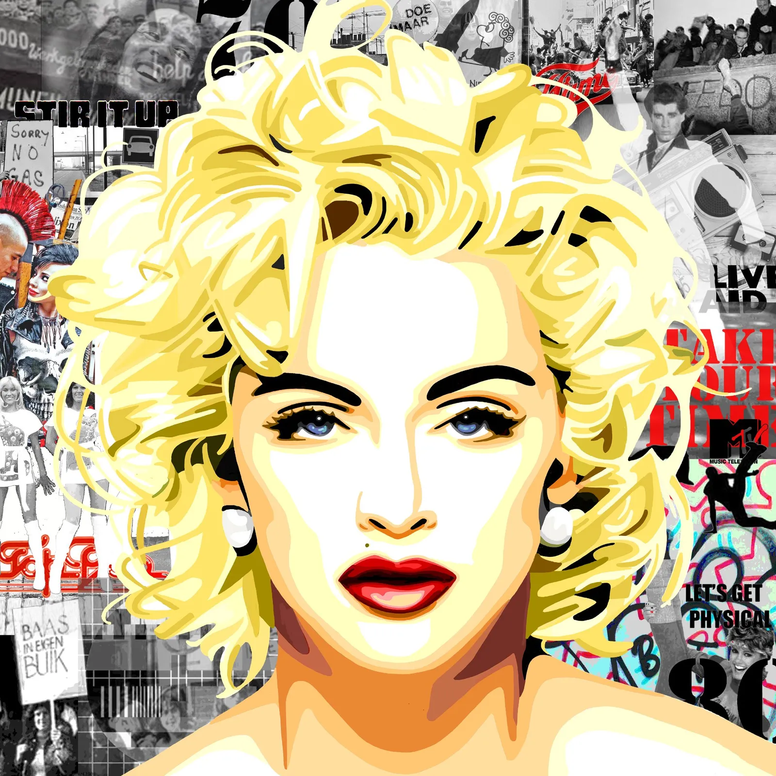 'The Eighties' - Madonna · 2021 · 100×100 cm