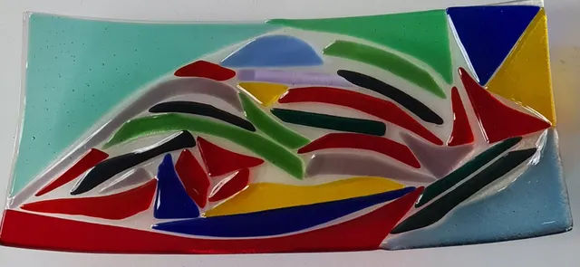 Multi collor  rechthoekige schaal