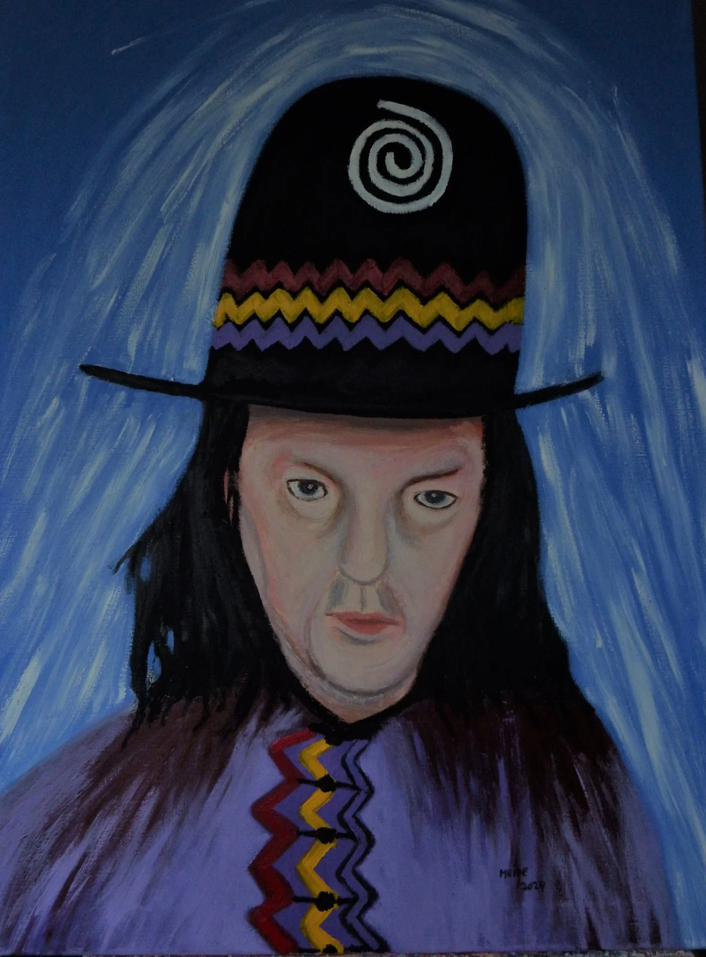 zelfportret met hoed
