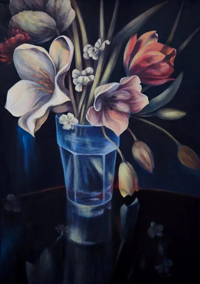 Still Life with Glass Vase