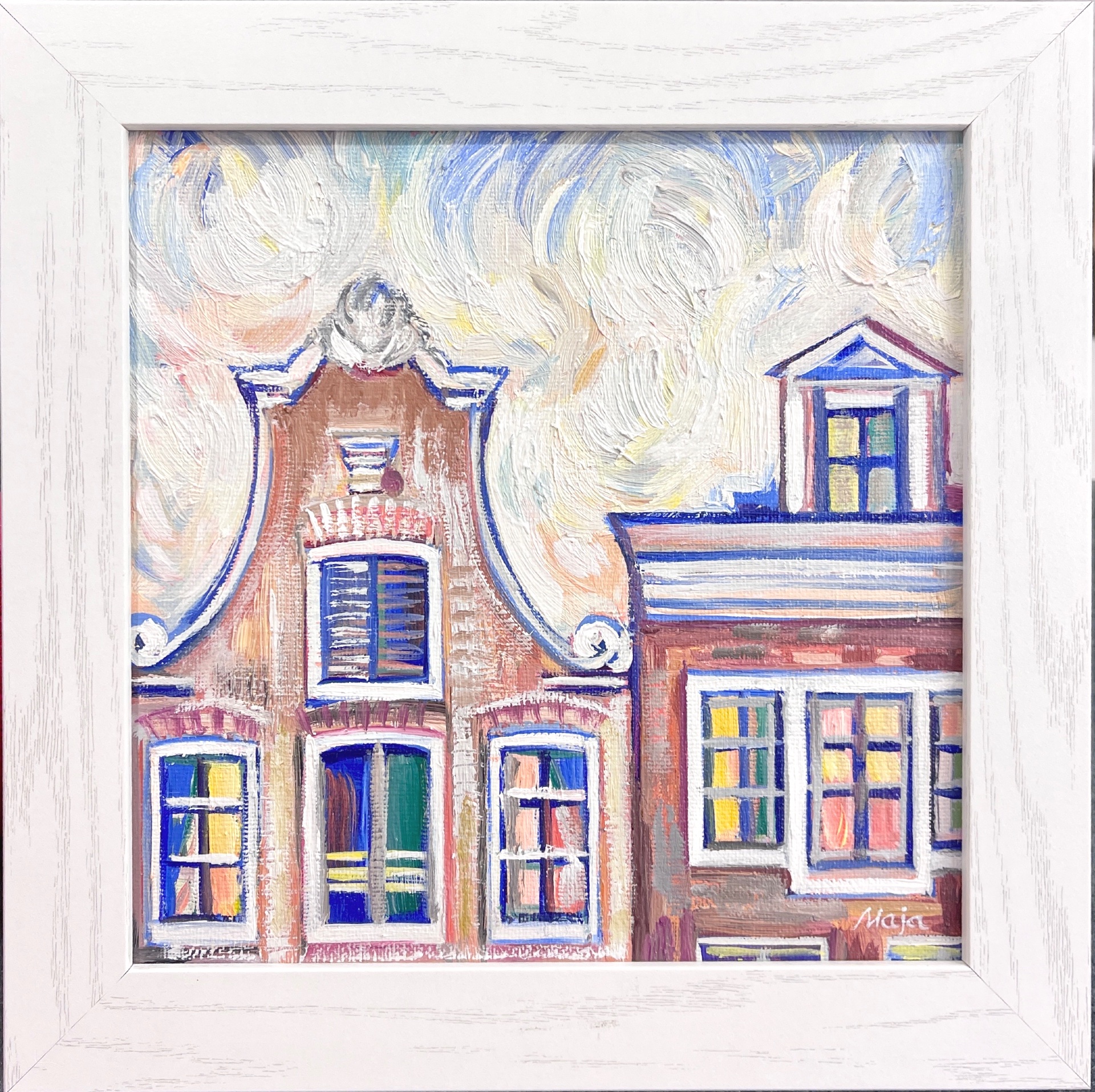 Amsterdam gables in oil