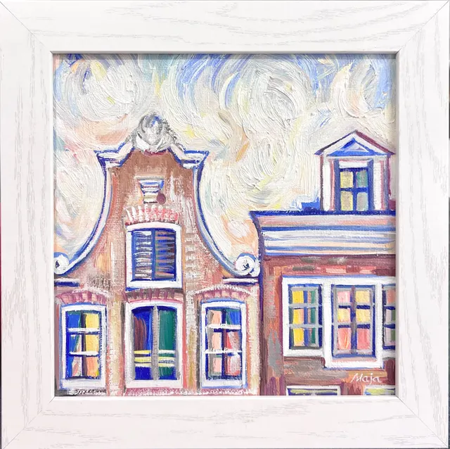 Amsterdam gables in oil