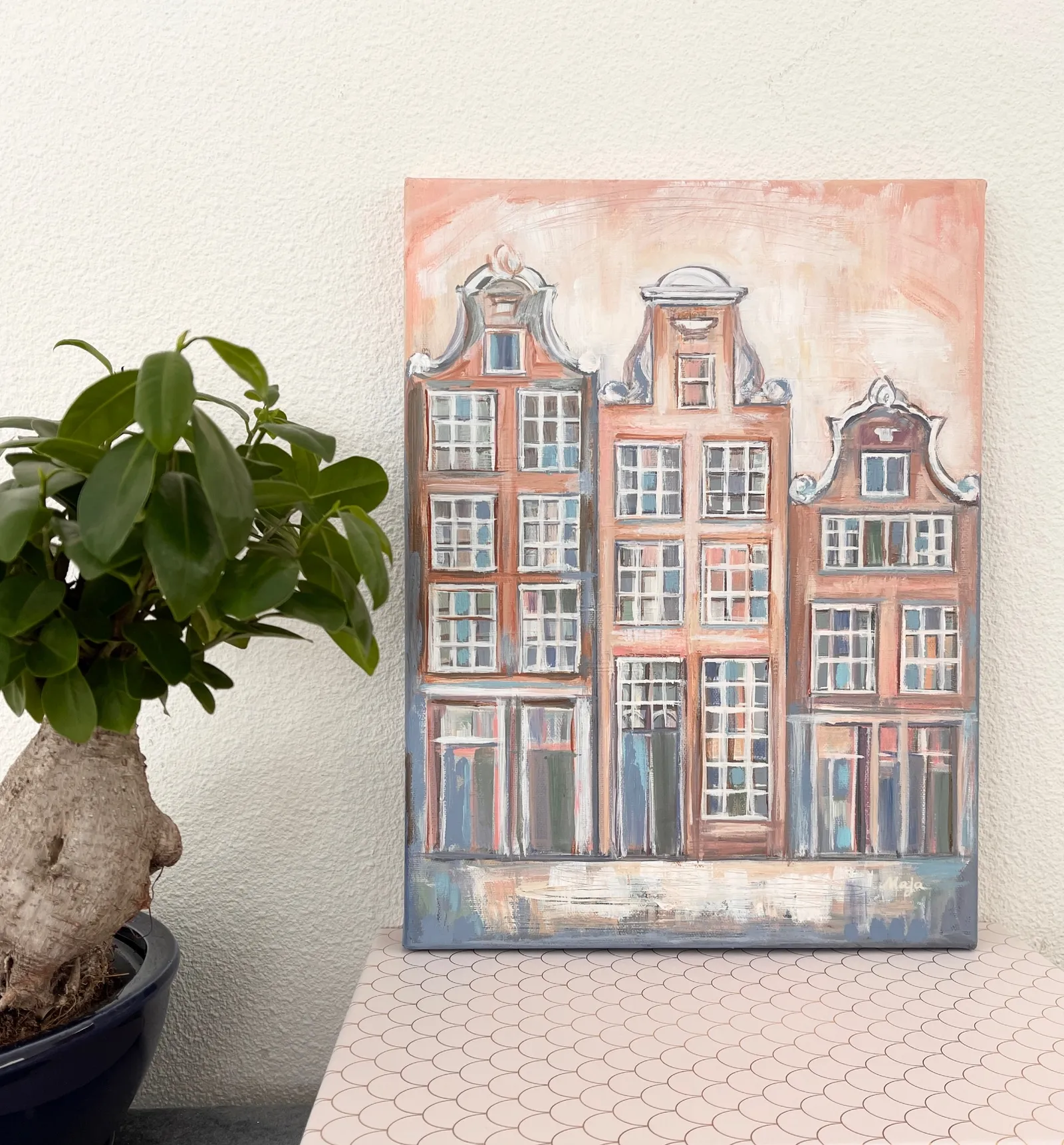 Amsterdam view VI — MAJA, acrylic on canvas — 2