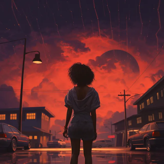 Dark sunset