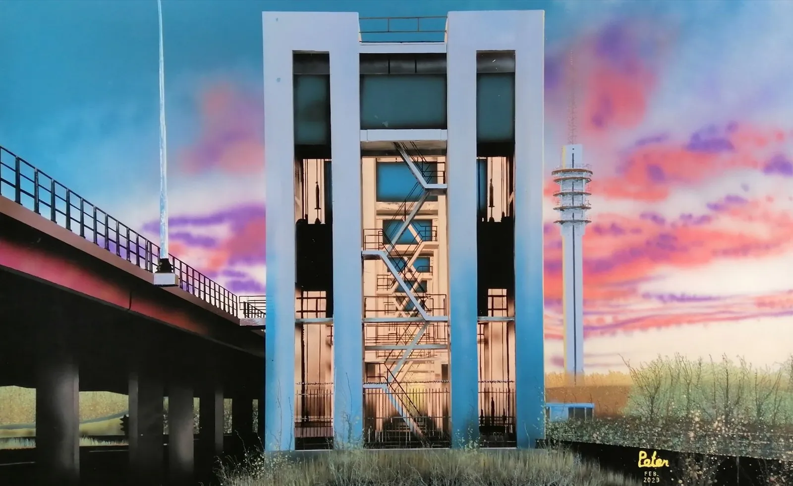 HOUTRIBSLUIZEN · 2023 · 116×72 cm