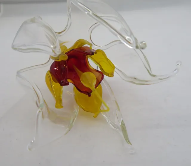 Gele bloem van glas