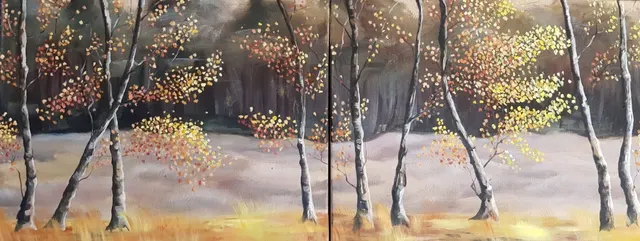 Birches (a diptych)