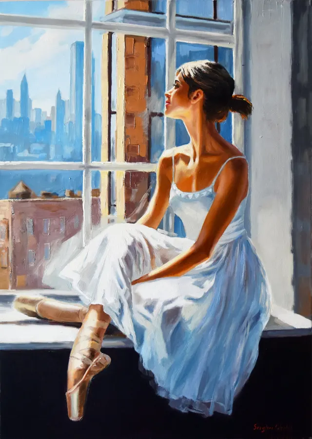 The sunny day at the ballet school