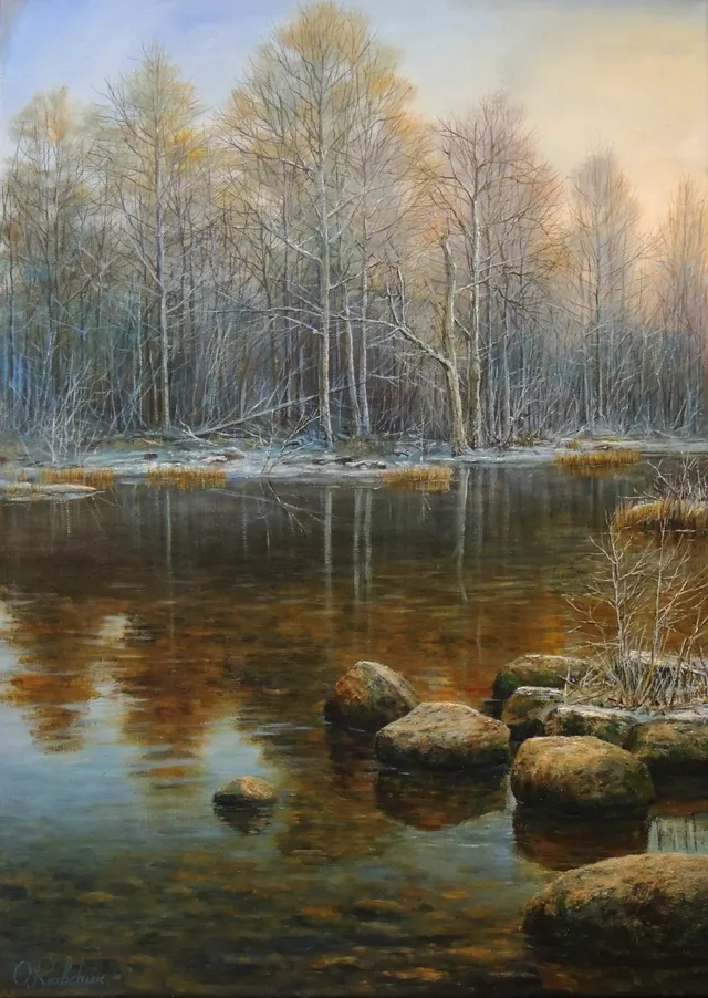 Matte Stones: Quiet Winter Reflections