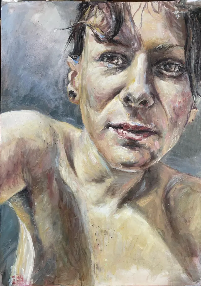 After shower self portrait
