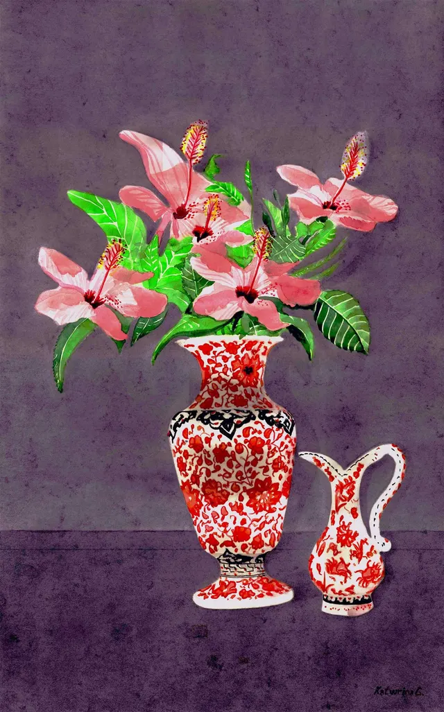 Vase with flowers ,靜物