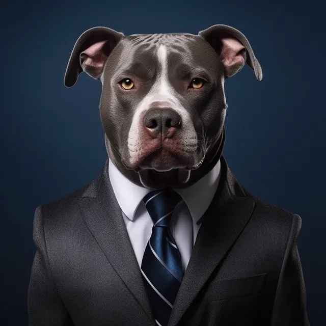 Staffy très sérieux