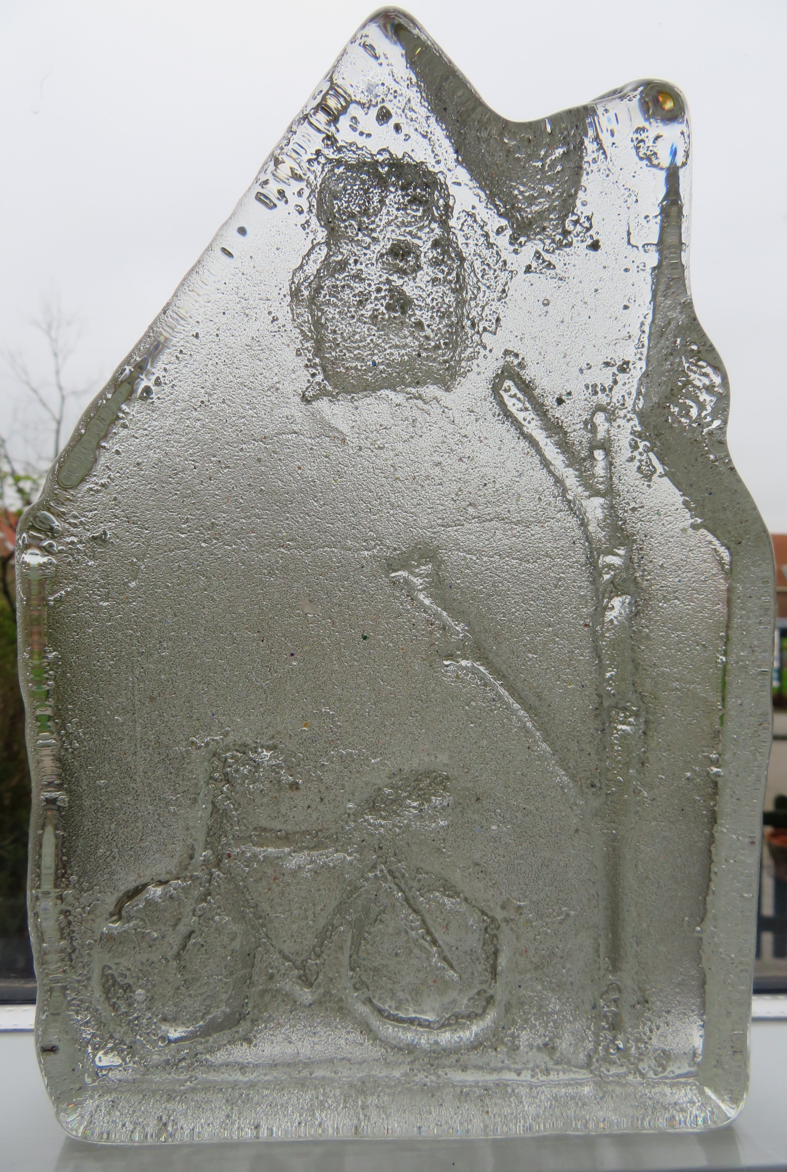 Ijzig huis van glas