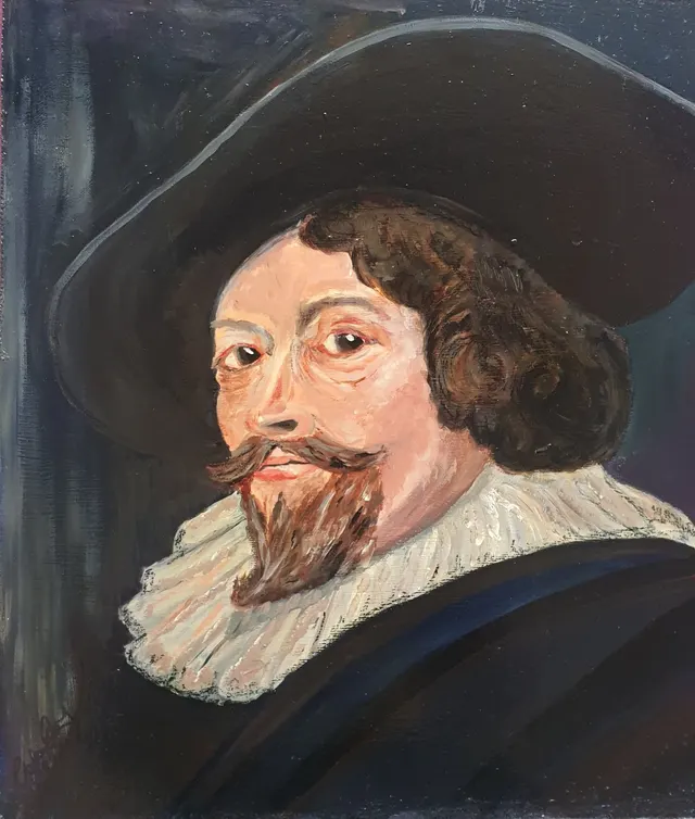 Sir Peter Paul Rubens -'Rubens By Rubens By EMANUEL' study of his self portrait!