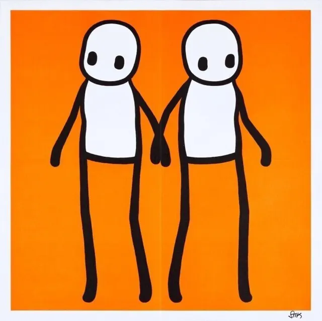 Holding Hands (Orange)