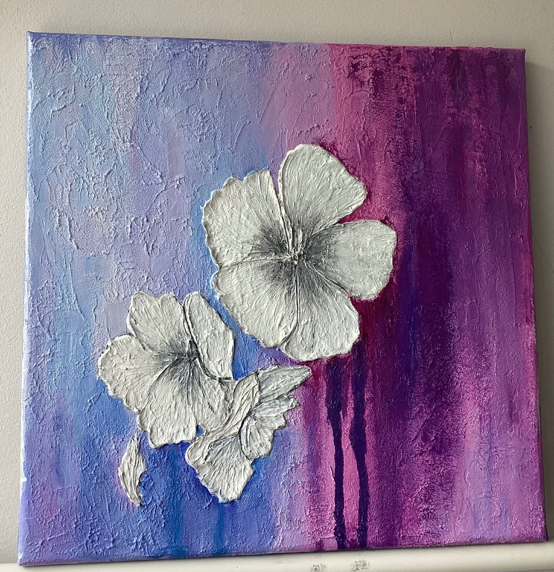 Textured art ,flowers
