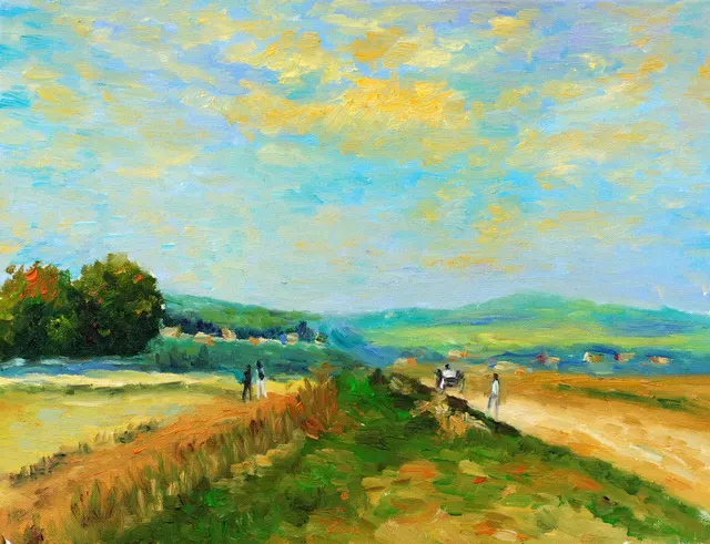 Landscape blue sky