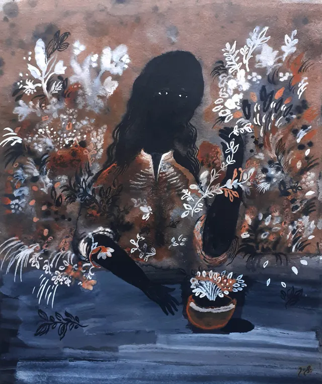 Girl With Flowers