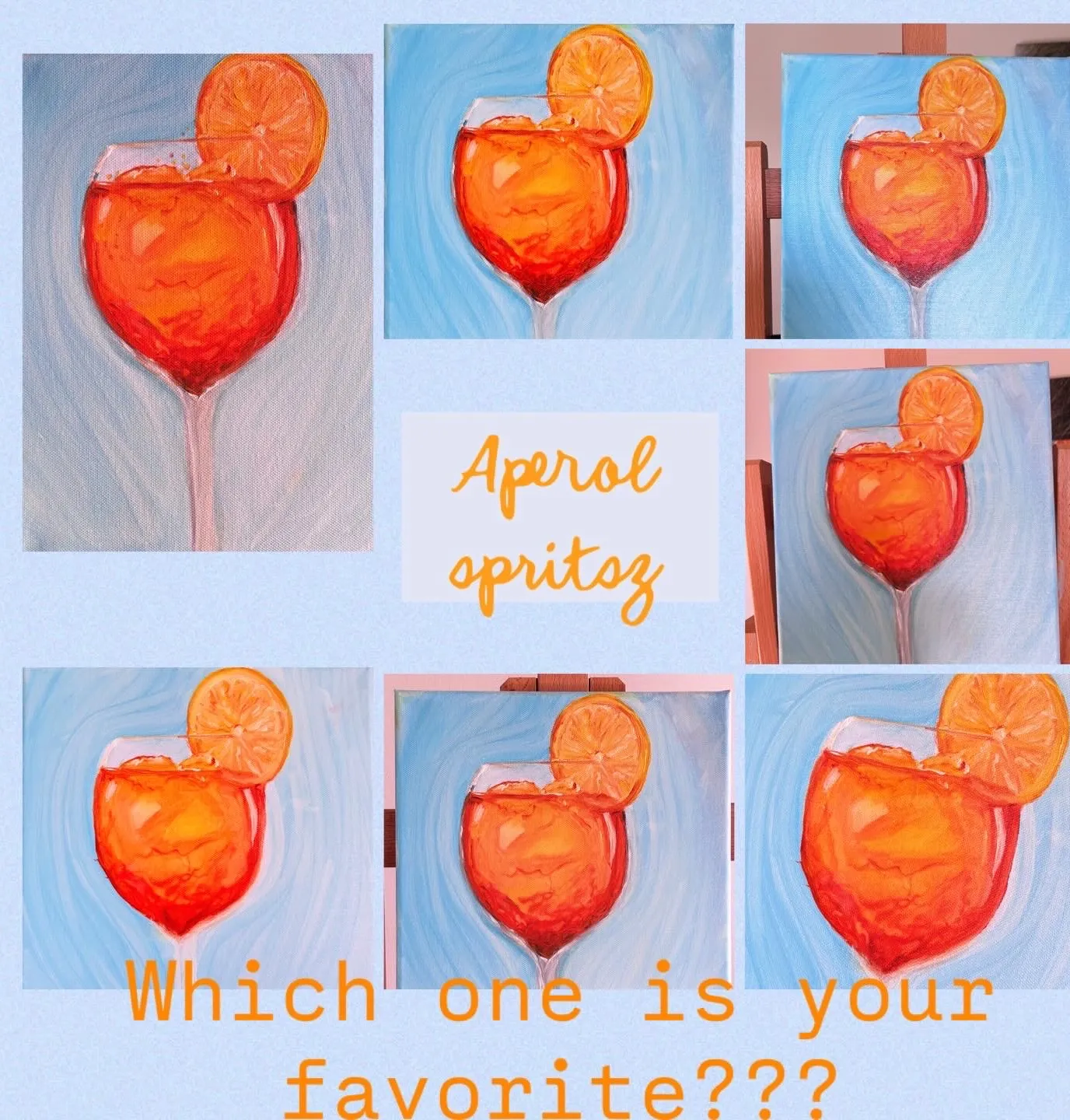 Aperol Spritsz — Sam Bijl, olieverf