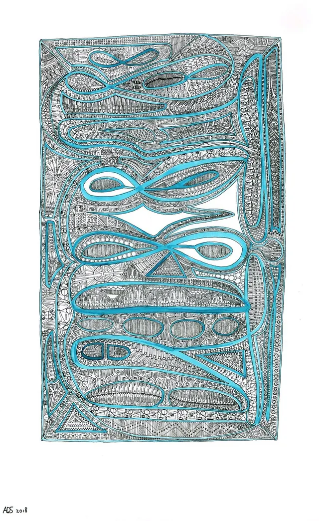 SKY 2018 A3 Rotring drawing Giclée Artprint