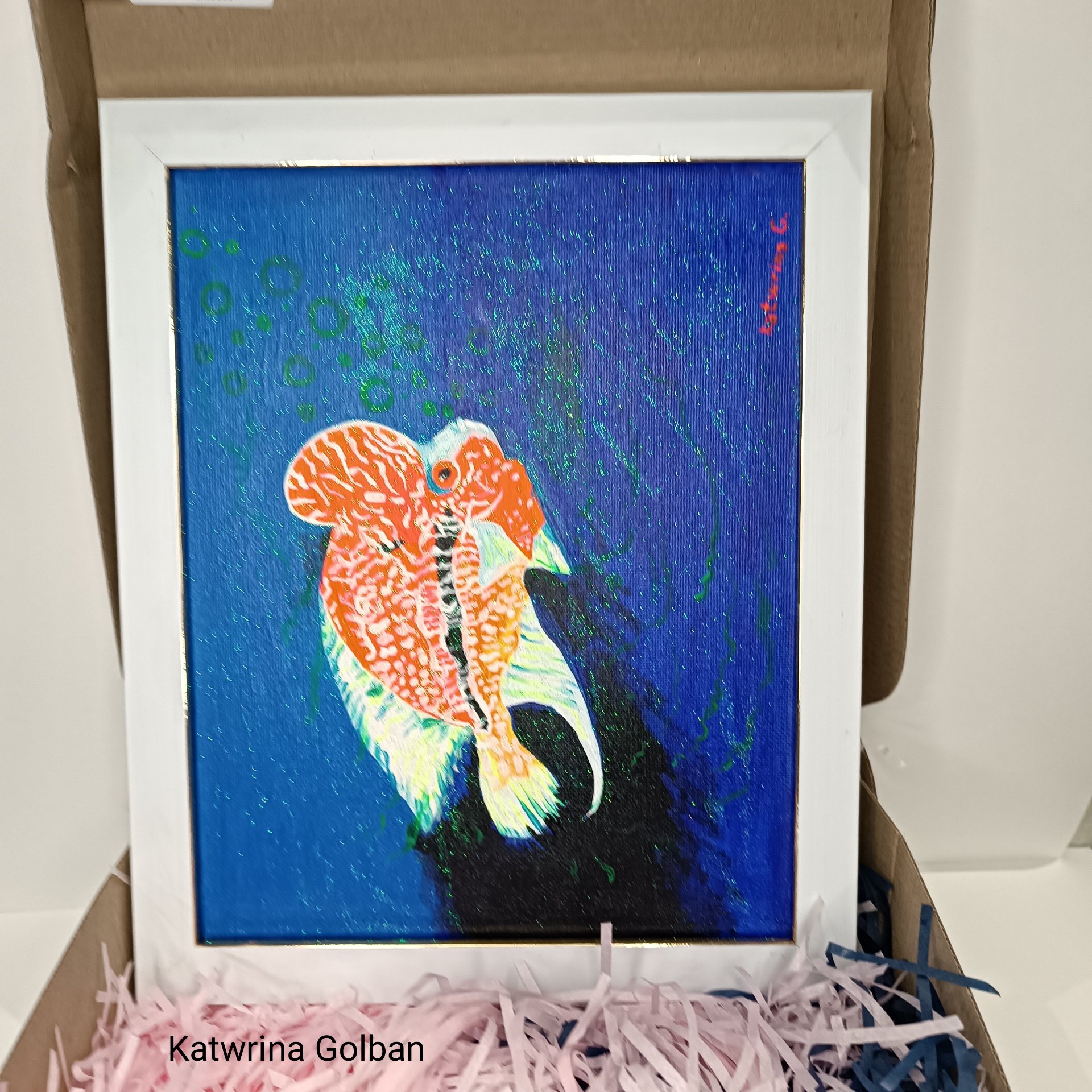 CRISTALLO GOLD ,Lucidato Starlit ,Fish gold -orange