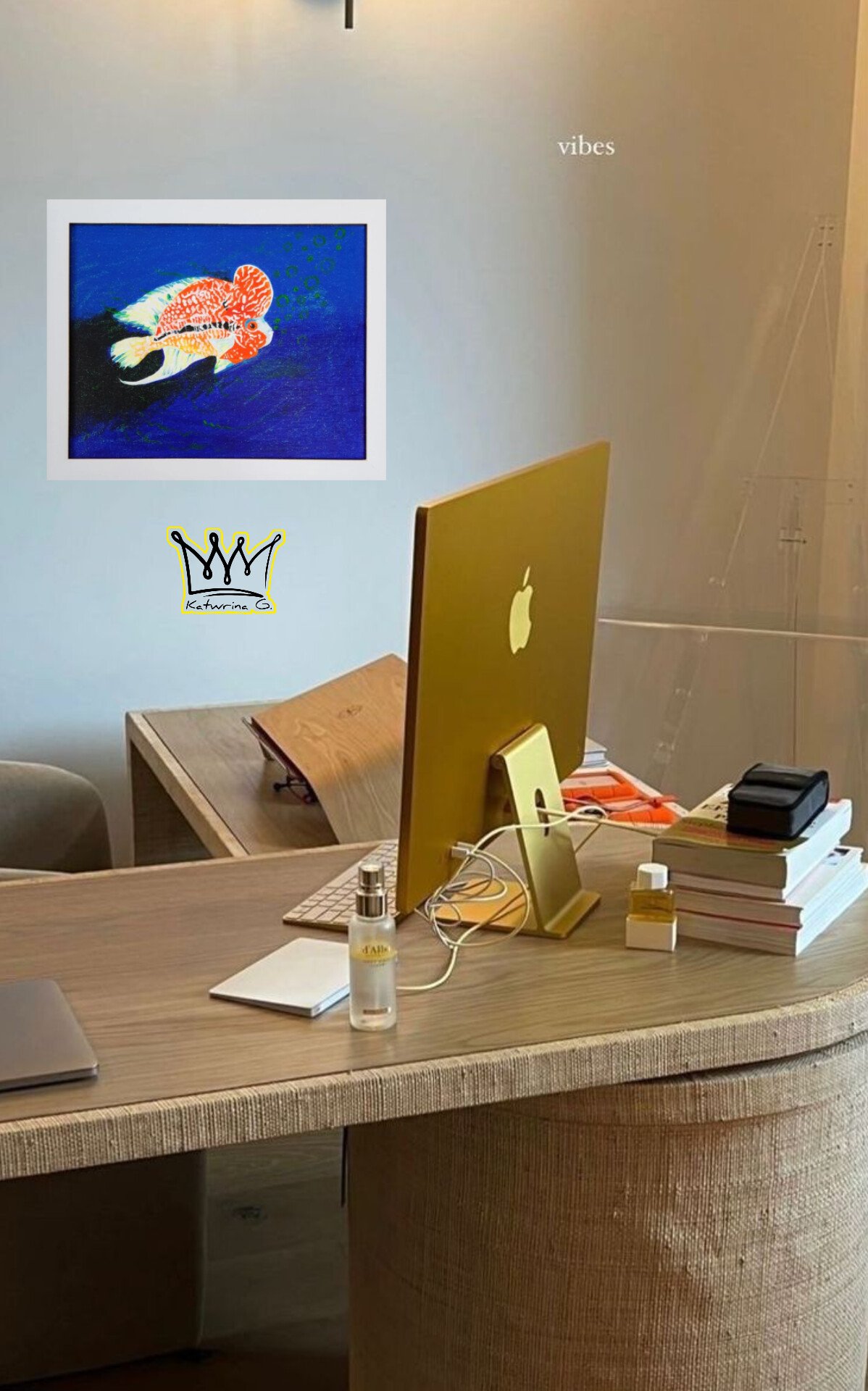 CRISTALLO GOLD ,Lucidato Starlit ,Fish gold -orange